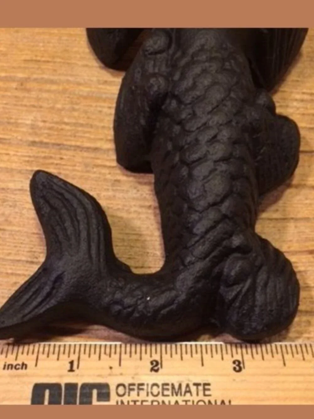 Black Cast Iron Mermaid Indoor Doorstop 2